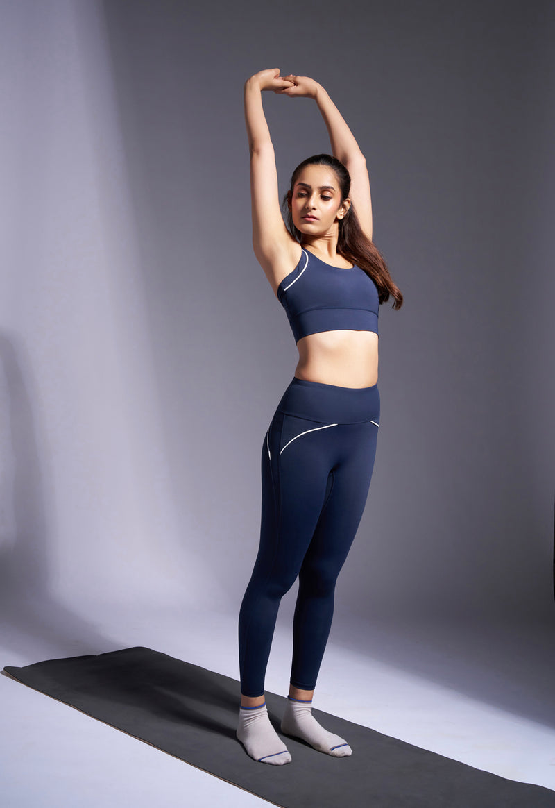 Bonded Contrast Sports Bra