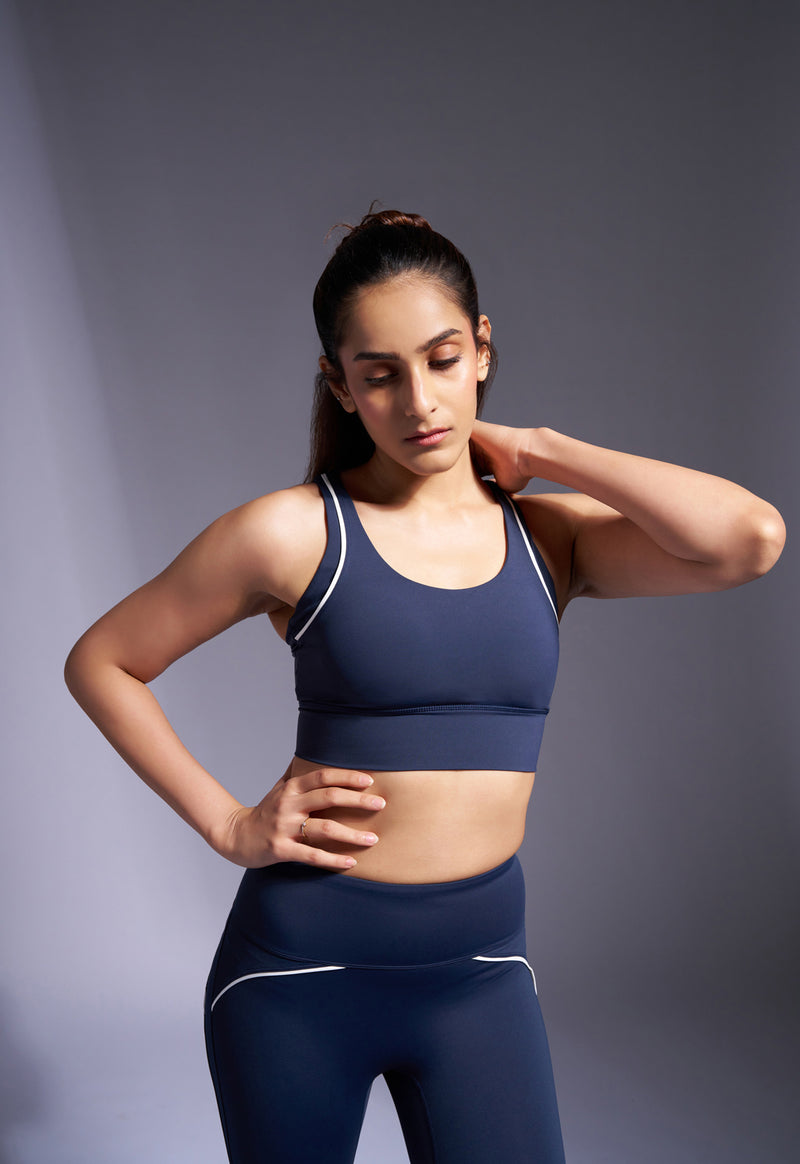 Bonded Contrast Sports Bra